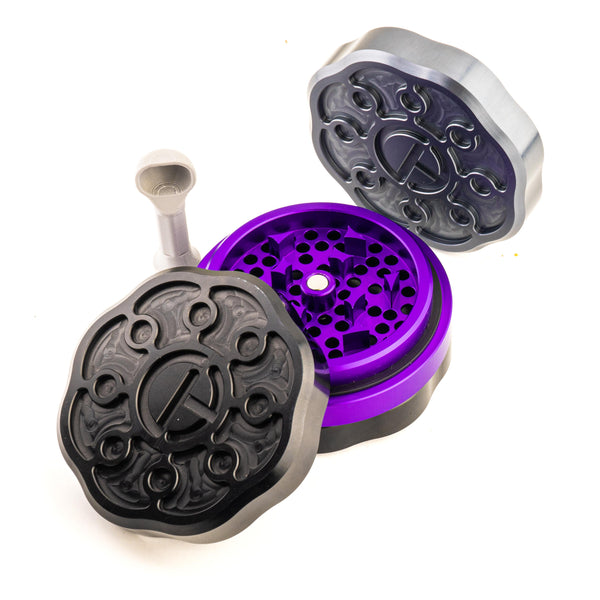 CH 3" Three Piece Fine Weed Grinder with lid