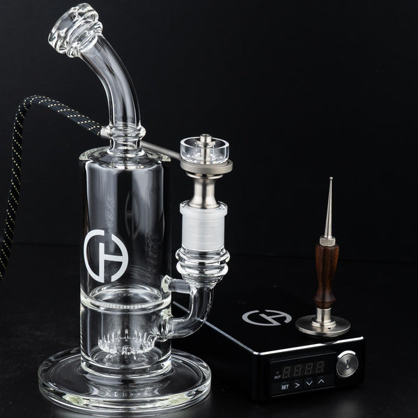 14/18 Dab Rig with 28mm Quartz Dish Bundle